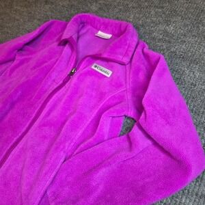 Columbia Girls Magenta Purple Full Zip Fleece Jacket WG6756 Size M 10/12